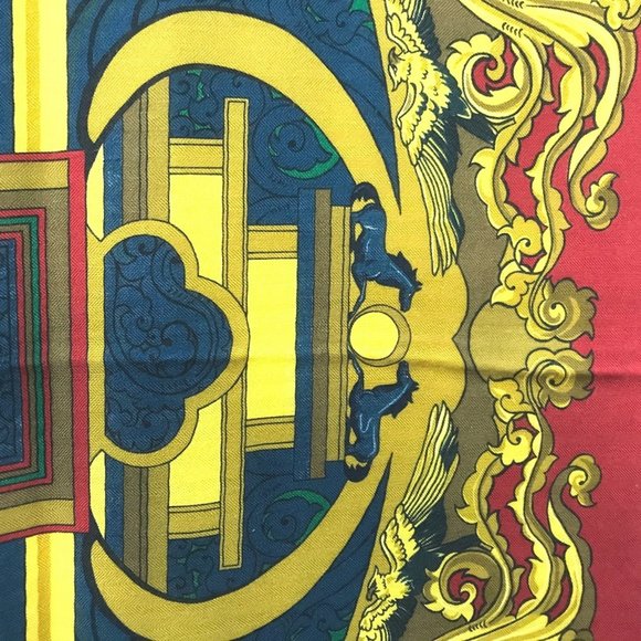 HERMES Red Scarf - Picture 6 of 13